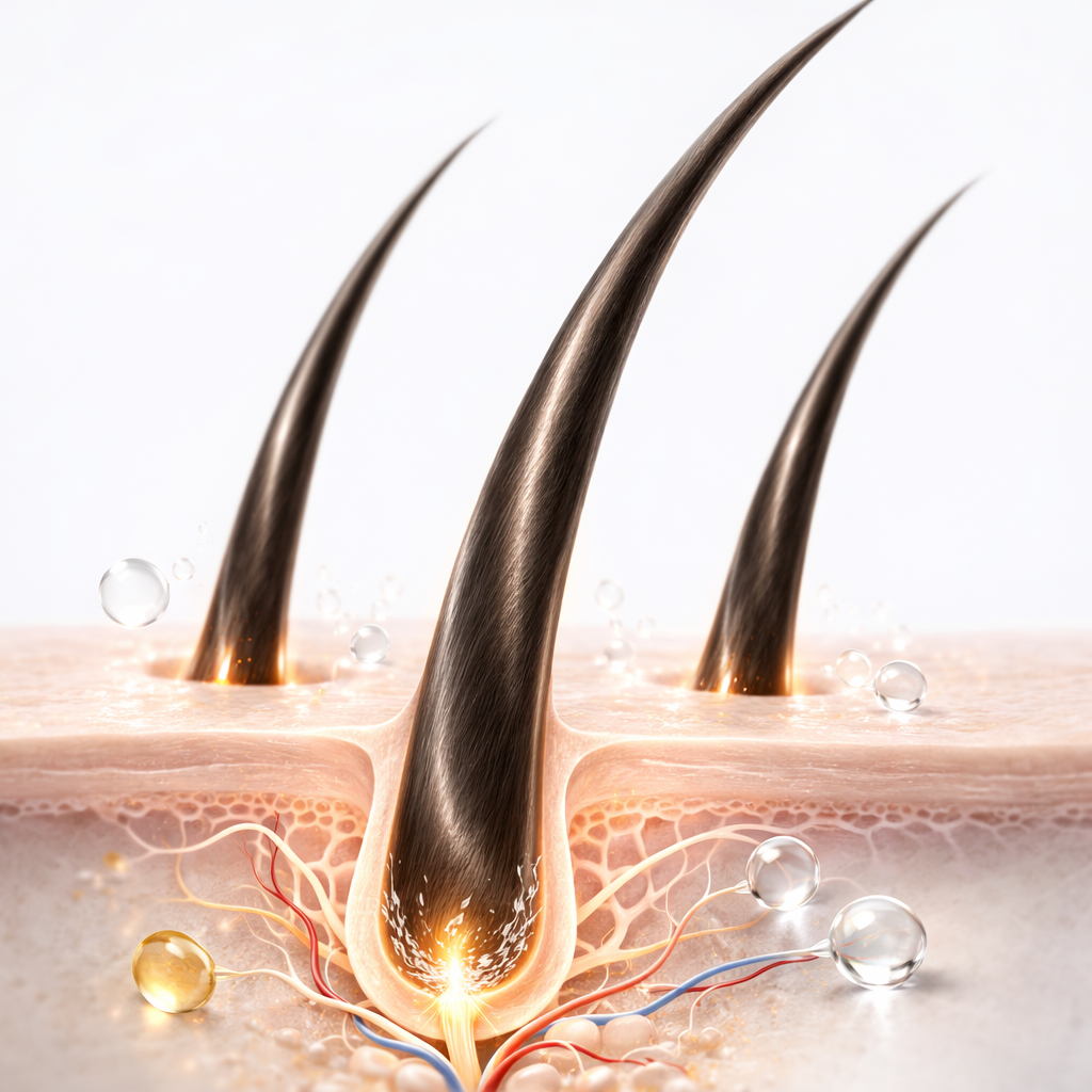 شعر طويل وقوي ولامع