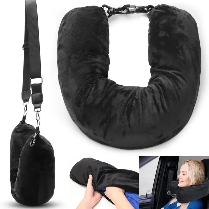 Neck pillow with hidden storage compartment