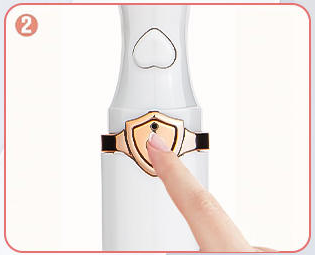 Activating the heated eyelash curler.