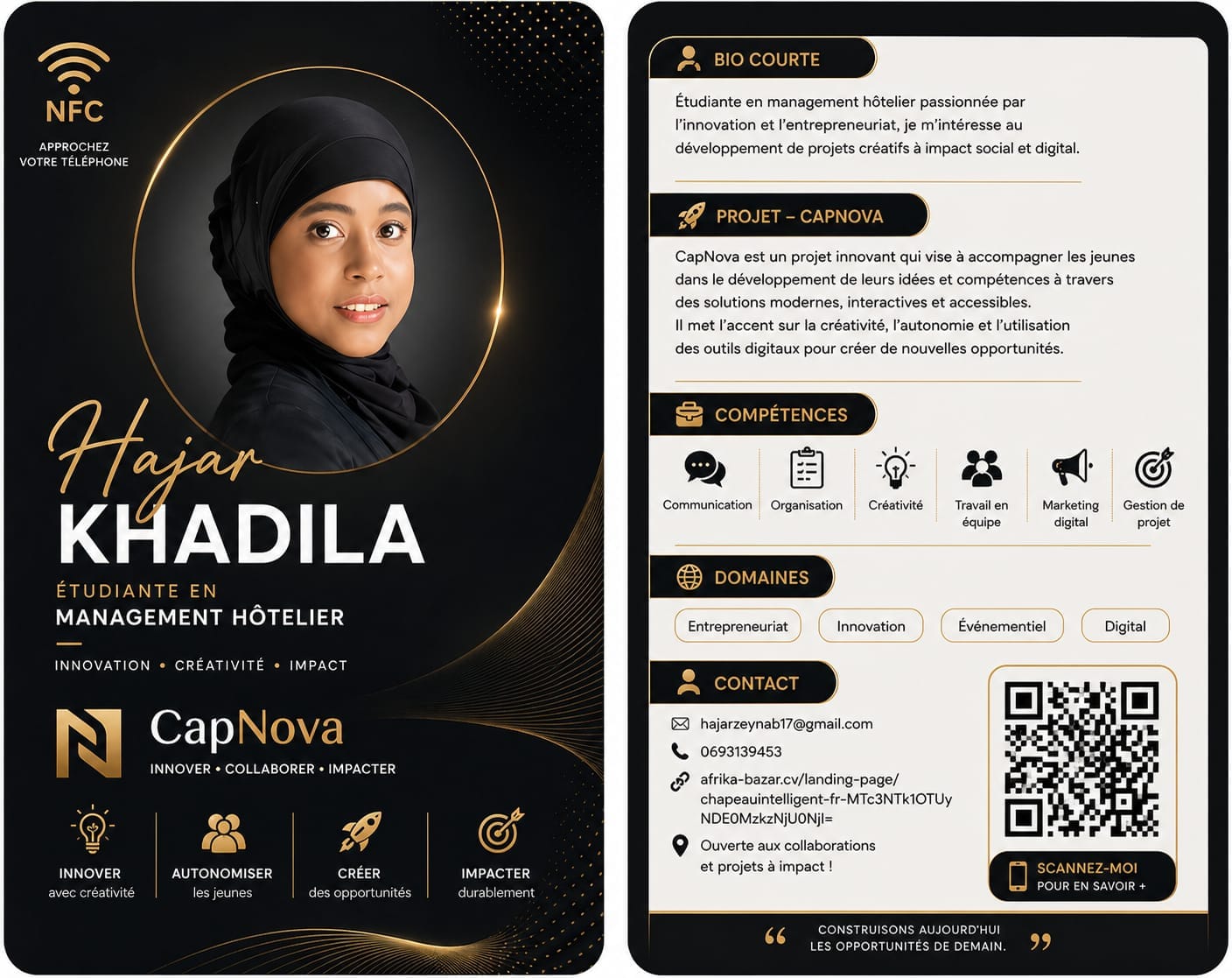 TapLink NFC card being tapped on a smartphone