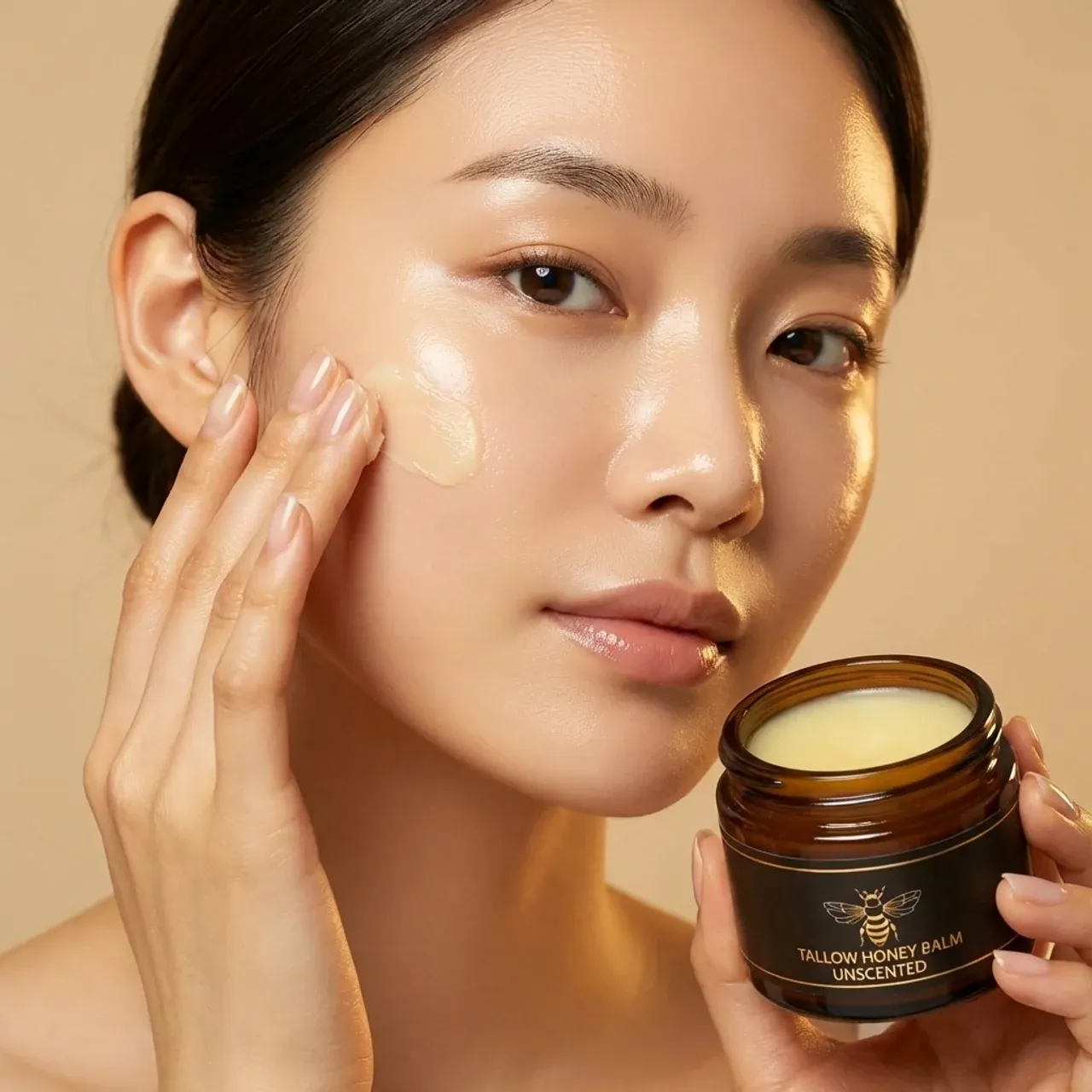 An illustration showing the key vitamins (A, D, E, K) present in grass-fed tallow.