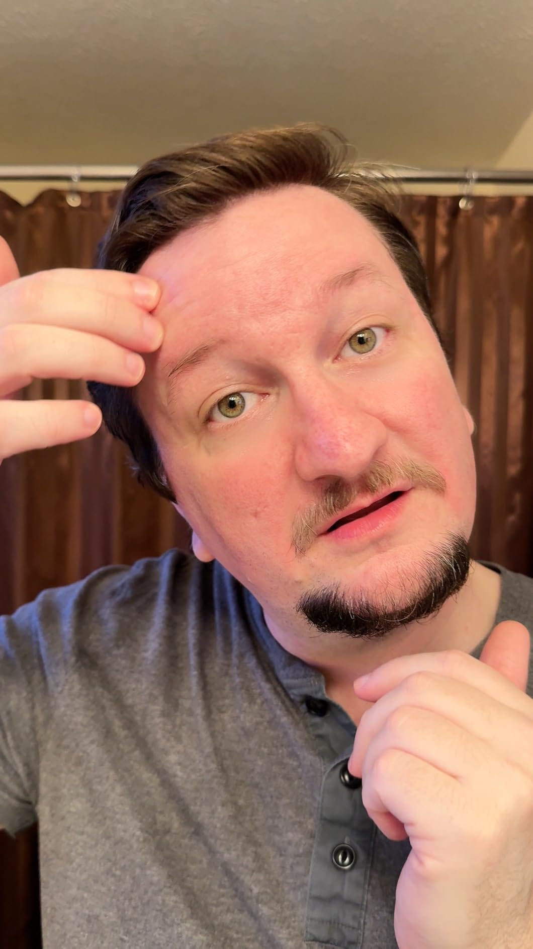 Person with clear, healthy-looking skin