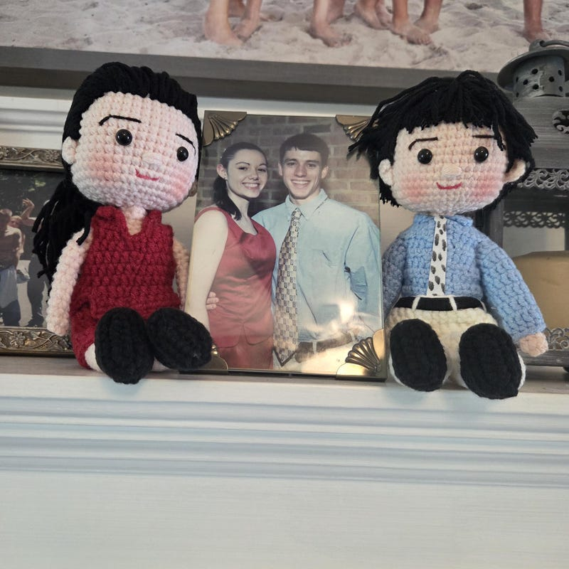 Custom crochet doll based on a photo