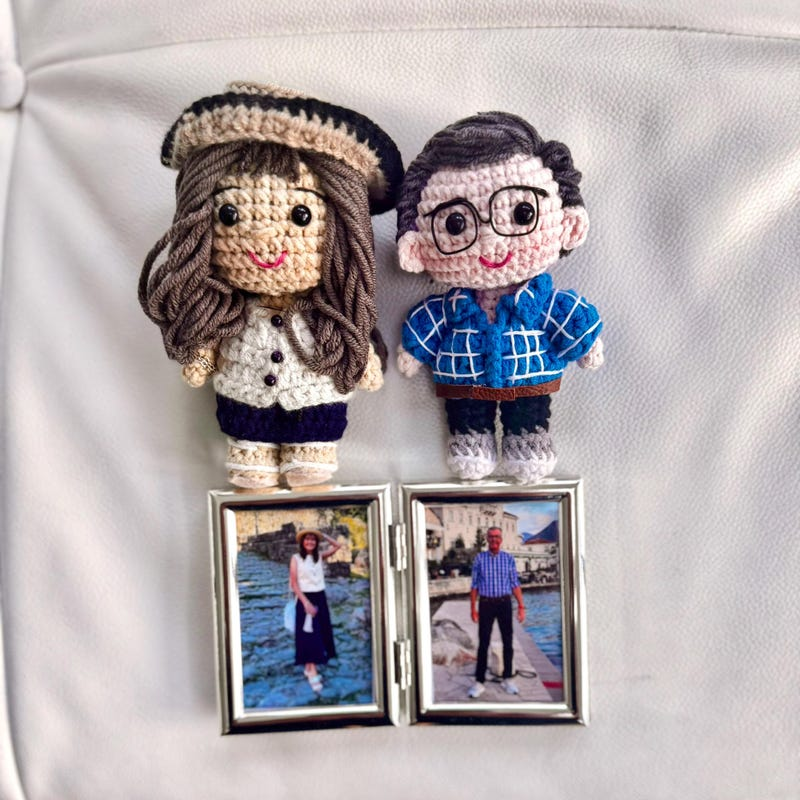 Custom crochet doll resembling a dog