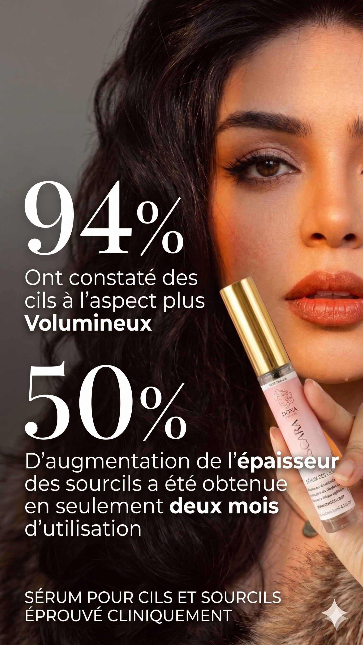 Sérum pour cils améliorant la longueur et la densité