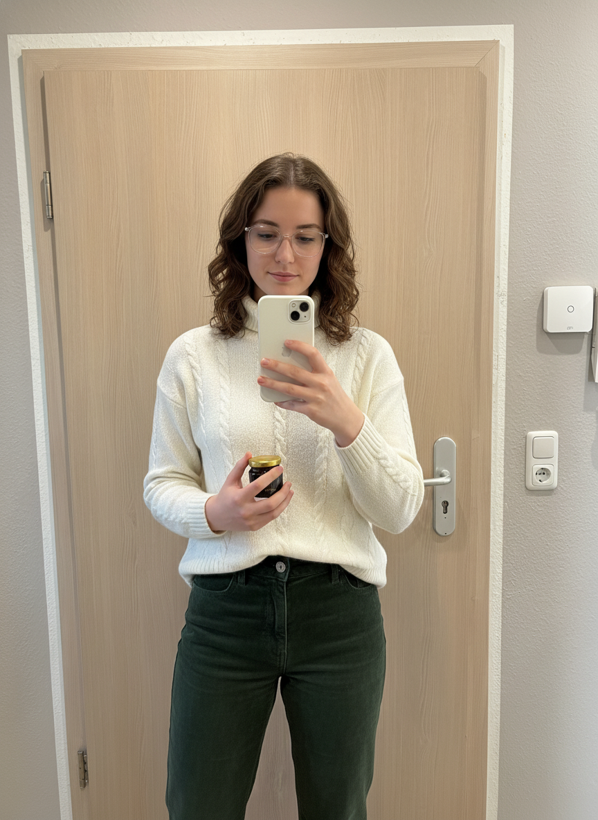 Frau in entspannter Pose, die MMEMO Shilajit genießt