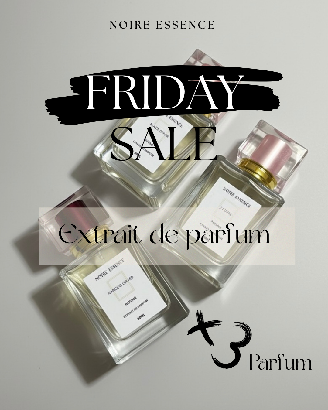 صورة توضح المكونات الطبيعية لعطر NOIRE ESSENCE