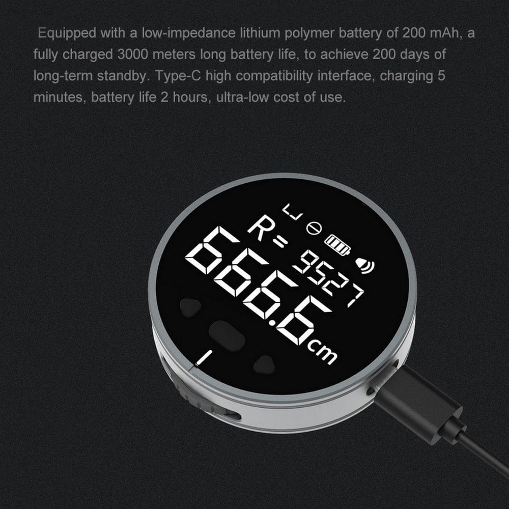 Electronic ruler battery indicator