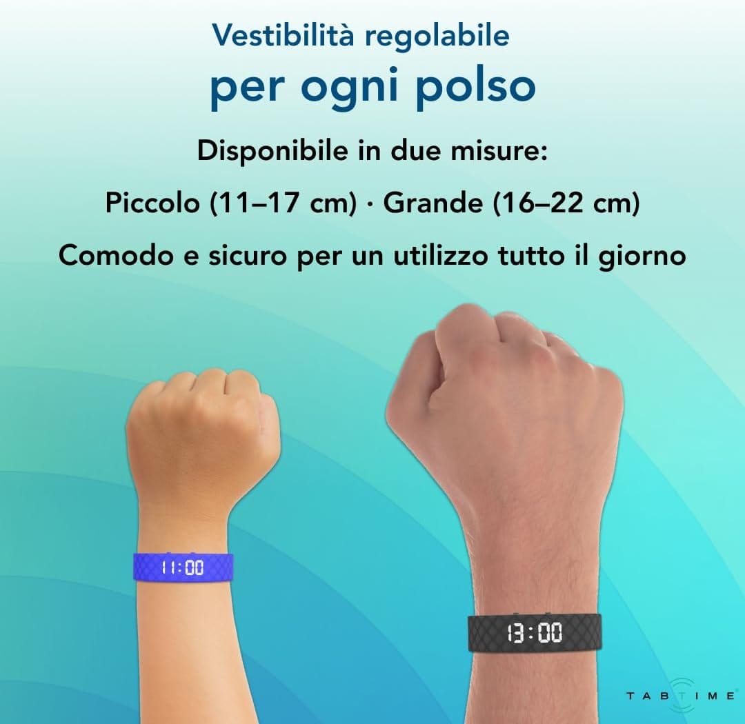 Bracciale con Allarme a Vibrazione – Sveglia Silenziosa da Polso per Adulti e Bambini – fino a 10 Promemoria Personali o per Ass
