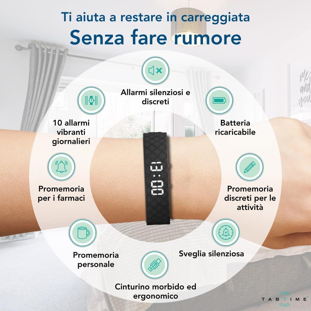 Dettagli della sveglia vibrante da polso