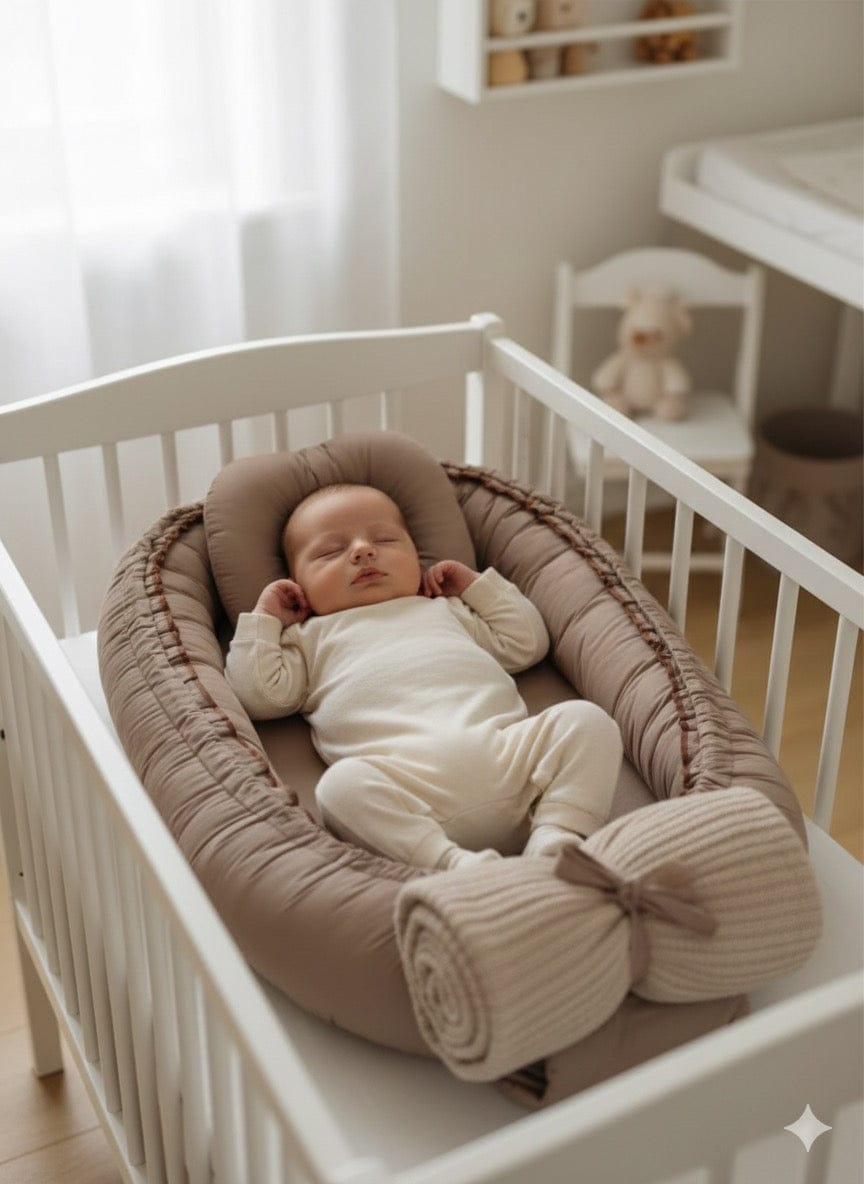 Bébé endormi paisiblement dans le nid CloudNest