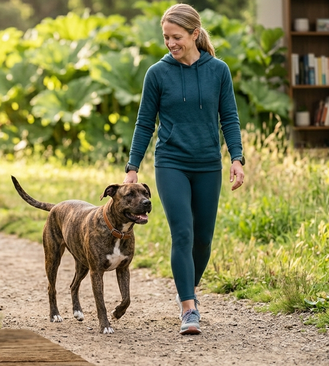 Dog leaping gracefully