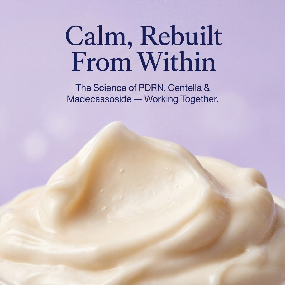 Dewy skin reflecting light