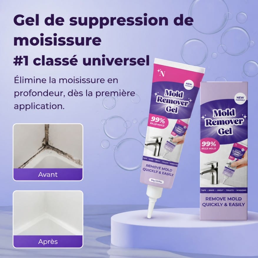 NuroClean Gel appliqué sur un joint de carrelage propre