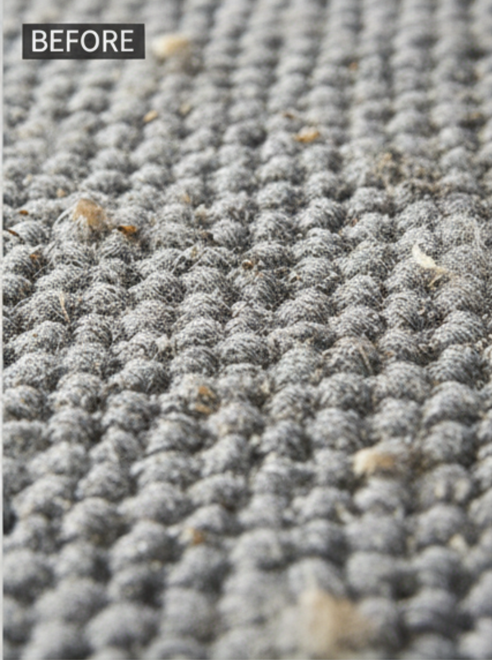 صورة قبل استخدام مكنسة السرير