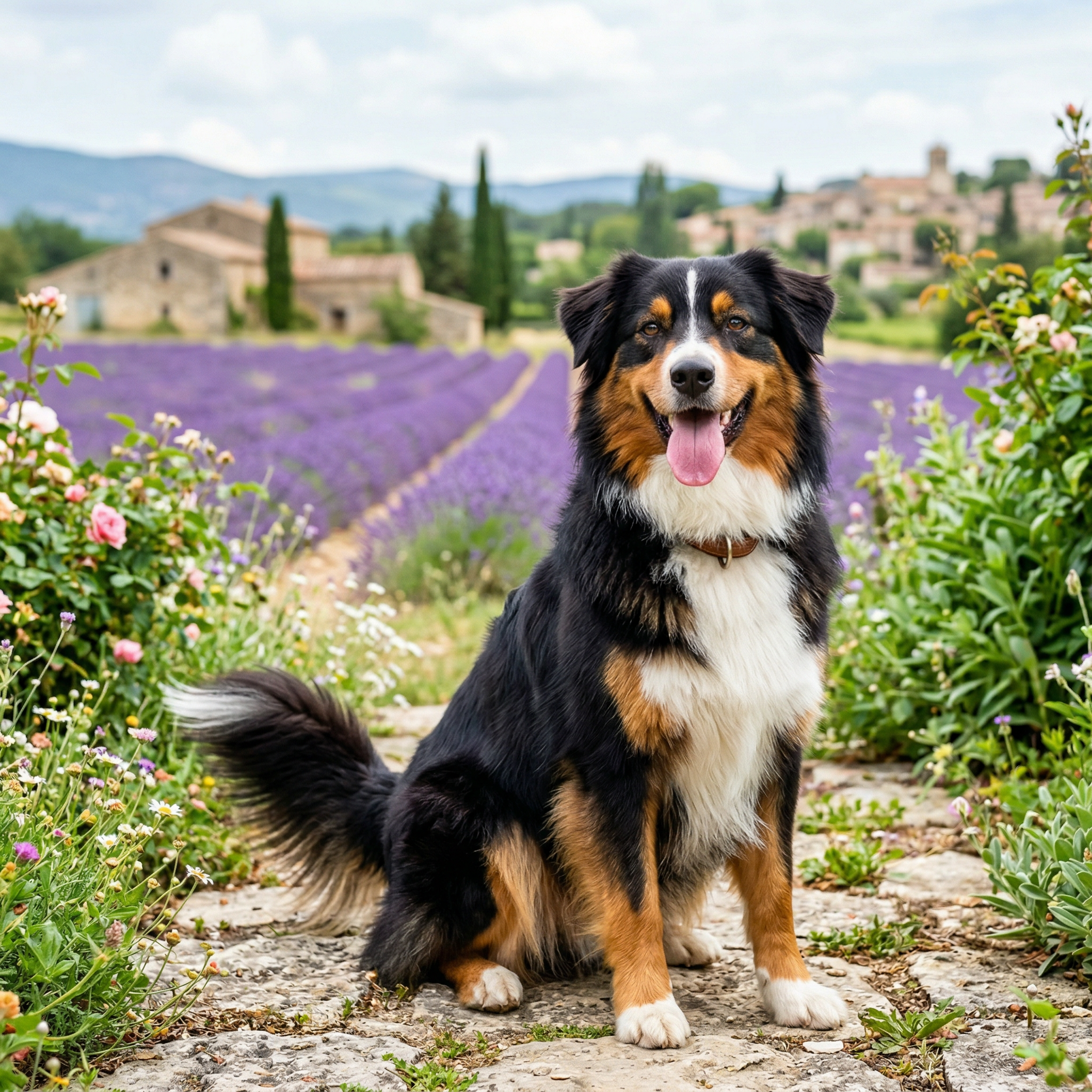 Chien en pleine forme jouant dehors