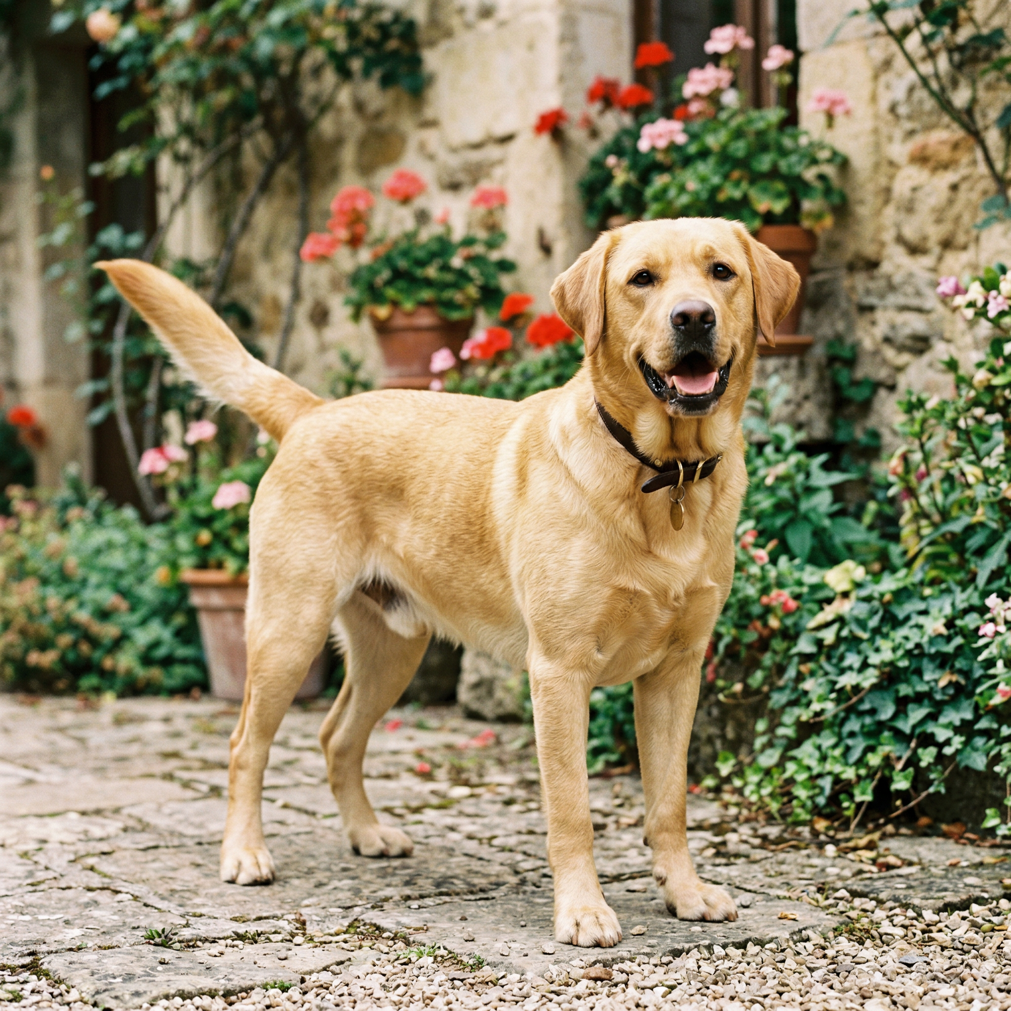 Chien avec un pelage sain et brillant