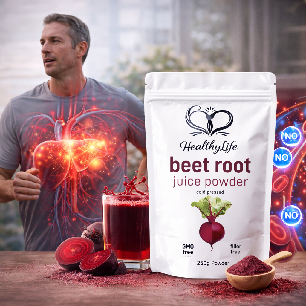 صورة لمنتج مسحوق بنكهة التفاح على الهاتف المحمول