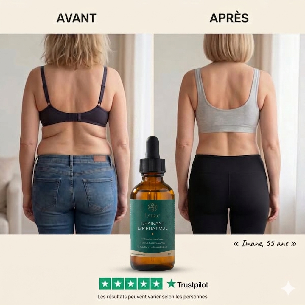 Bouteille de drainant lymphatique avec 0% d'alcool