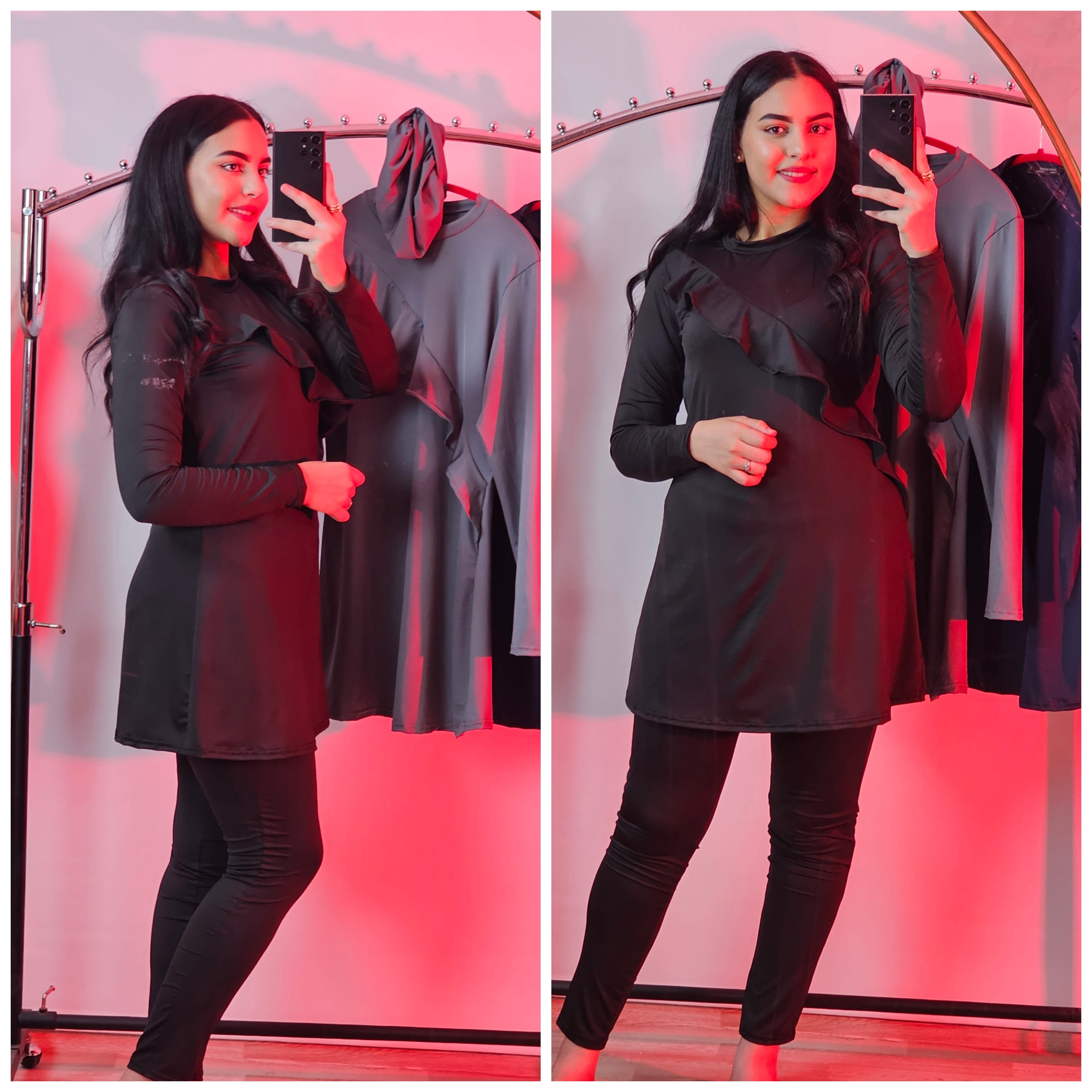 امرأة ترتدي بوركيني أنيق ومحتشم