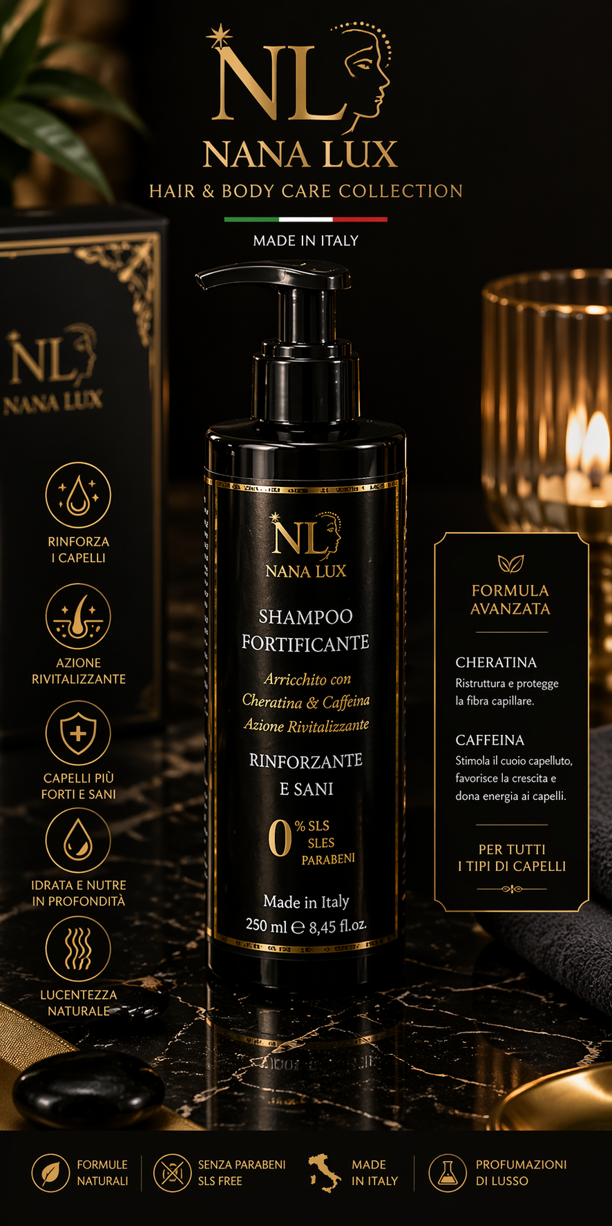 Immagine di capelli definiti e voluminosi