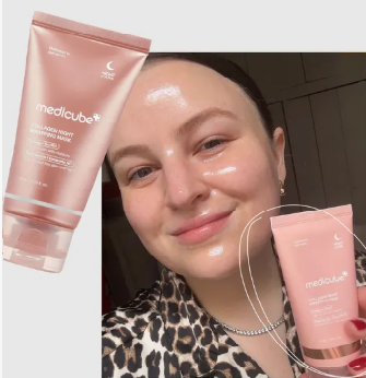 Femme souriante avec une peau radieuse après utilisation du masque