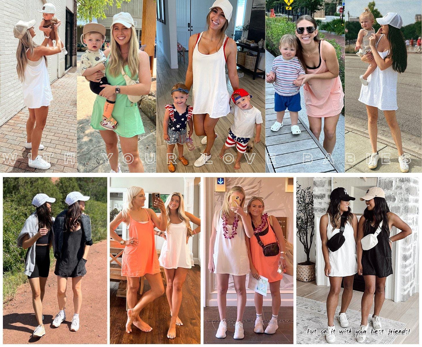 Woman wearing a comfortable and stylish polyester sports dress