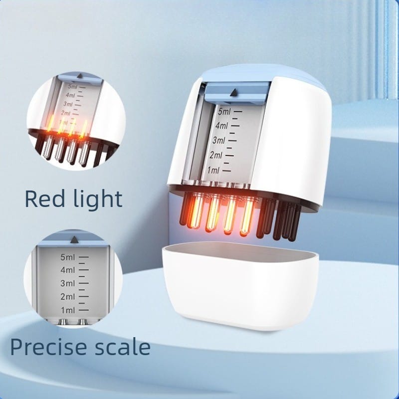 Close-up of hair roots, illustrating the product's effectiveness in stimulating growth.