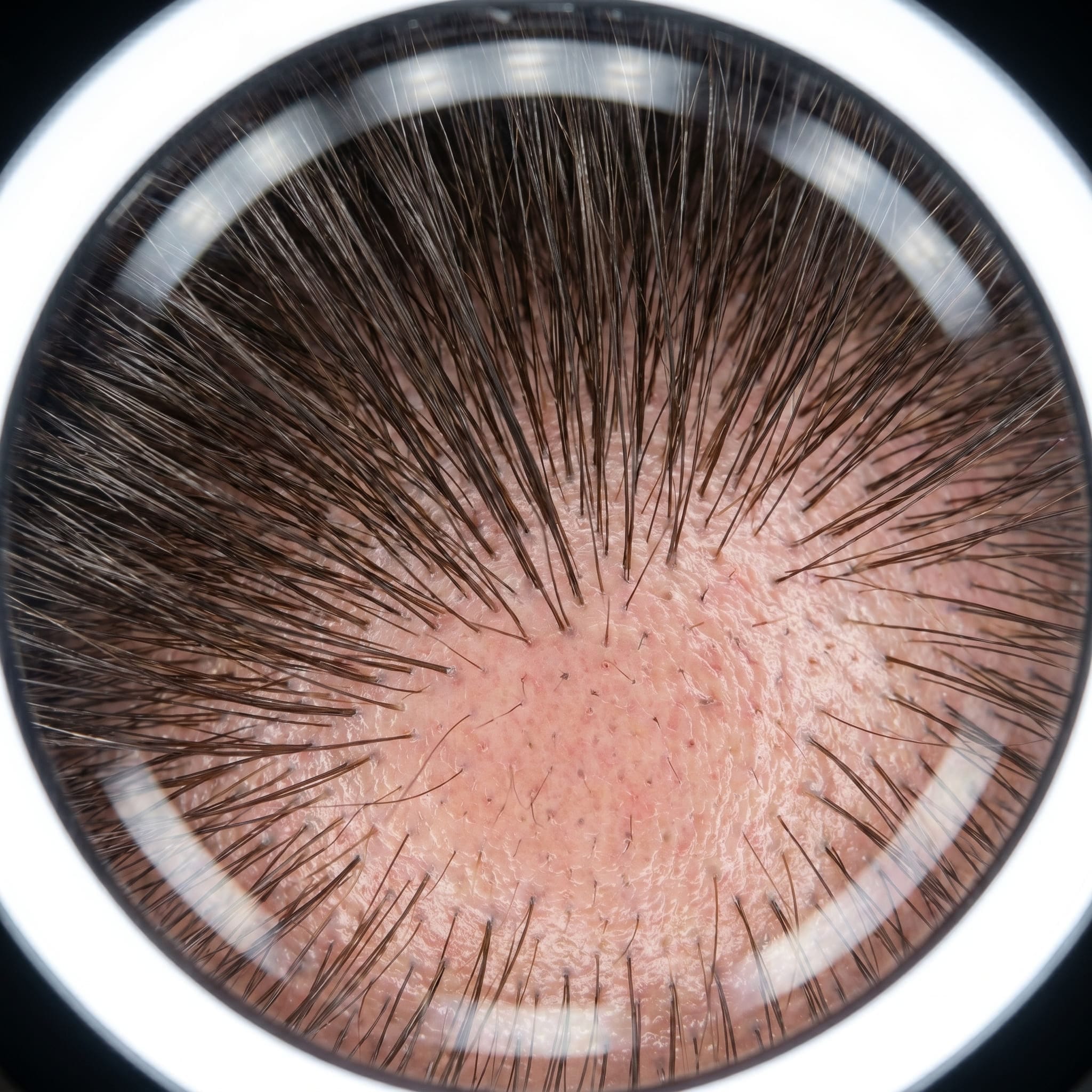 Avant : Cheveux clairsemés