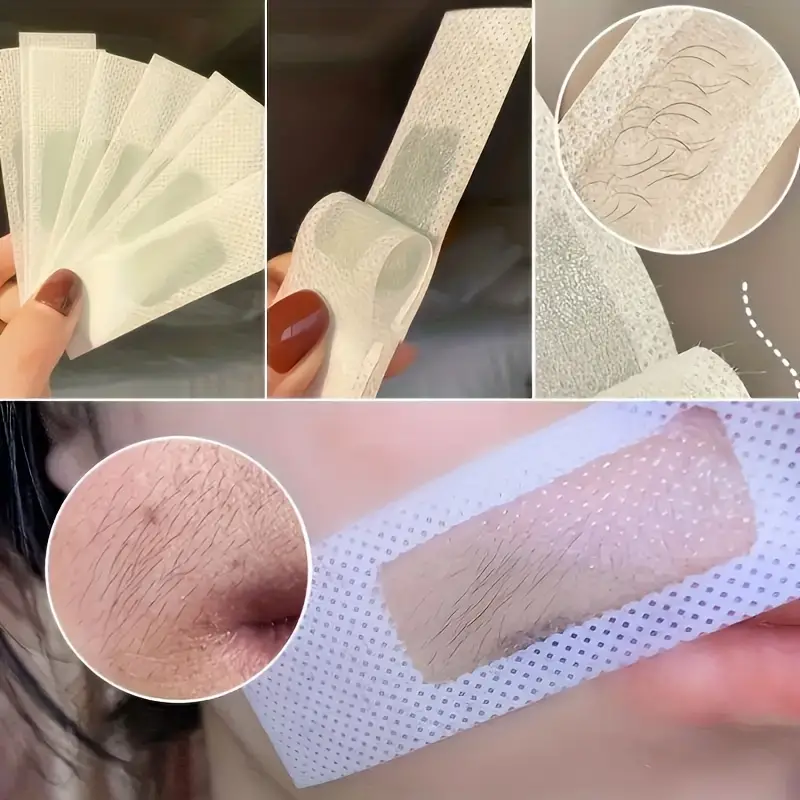 Premium depilatory wax strips for full body hair removal