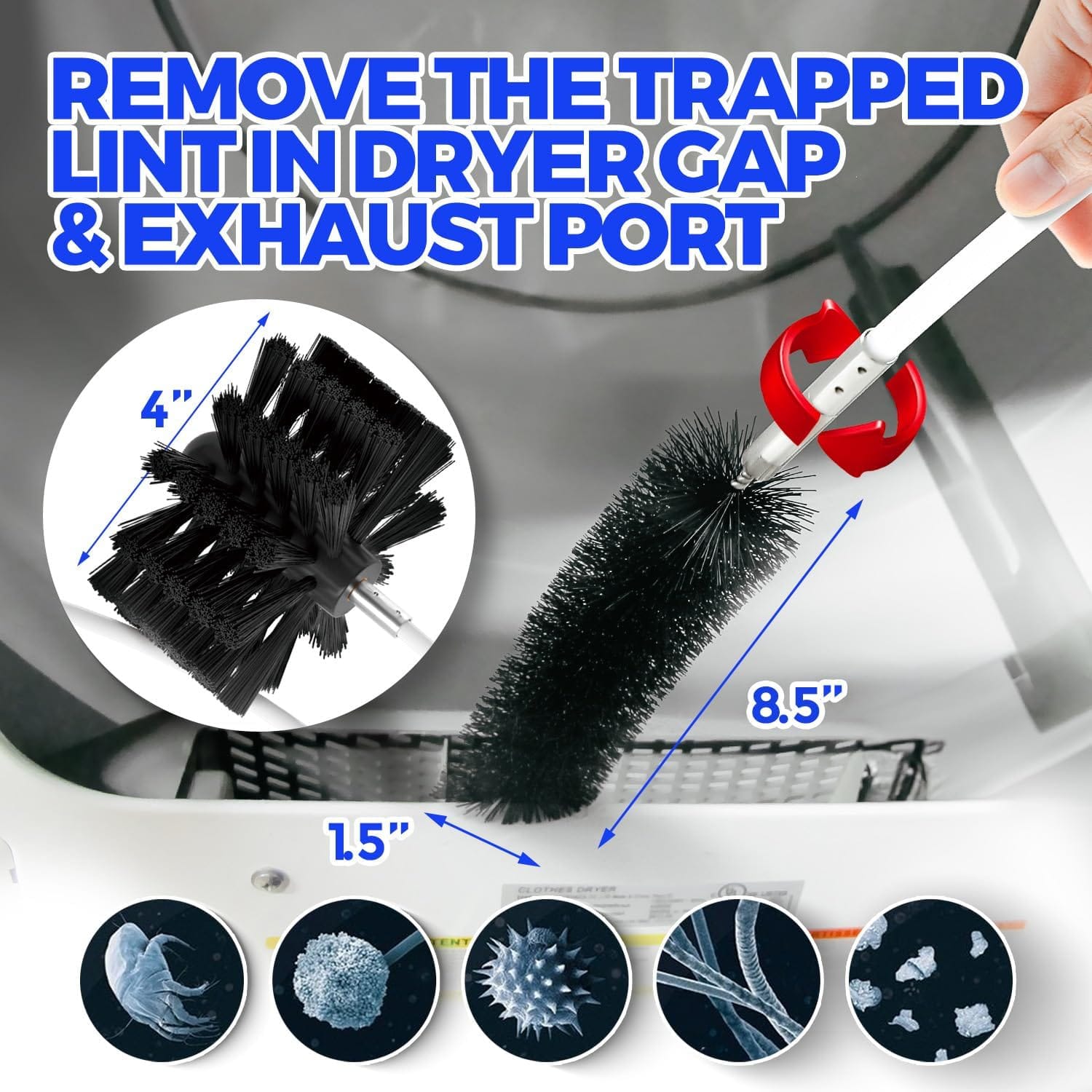 Flexible rods extending to thirty feet for hard to reach areas