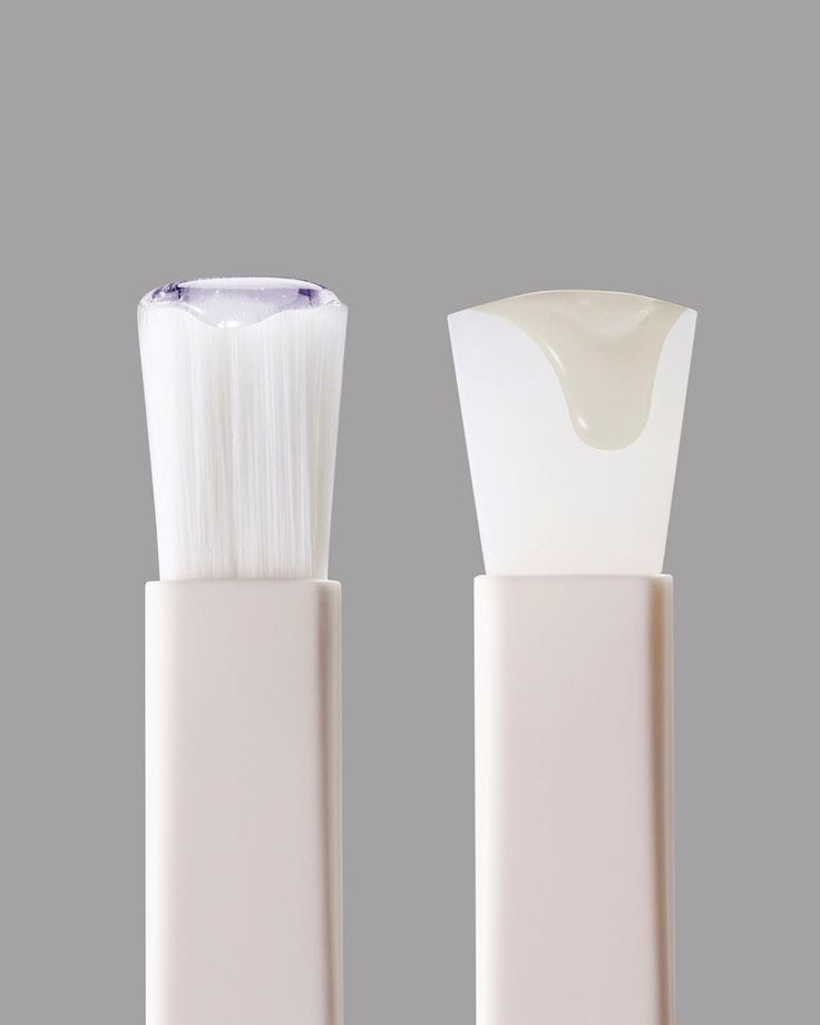 Close-up of skin being gently exfoliated, revealing a smoother texture.