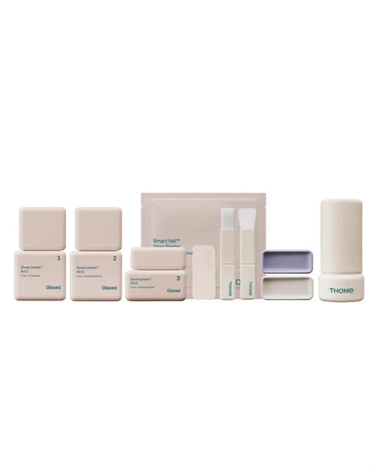 Close-up of skin with a subtle, healthy glow, reflecting light.