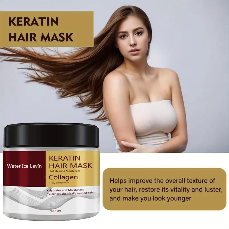 Collagen and Keratin hair mask in packaging