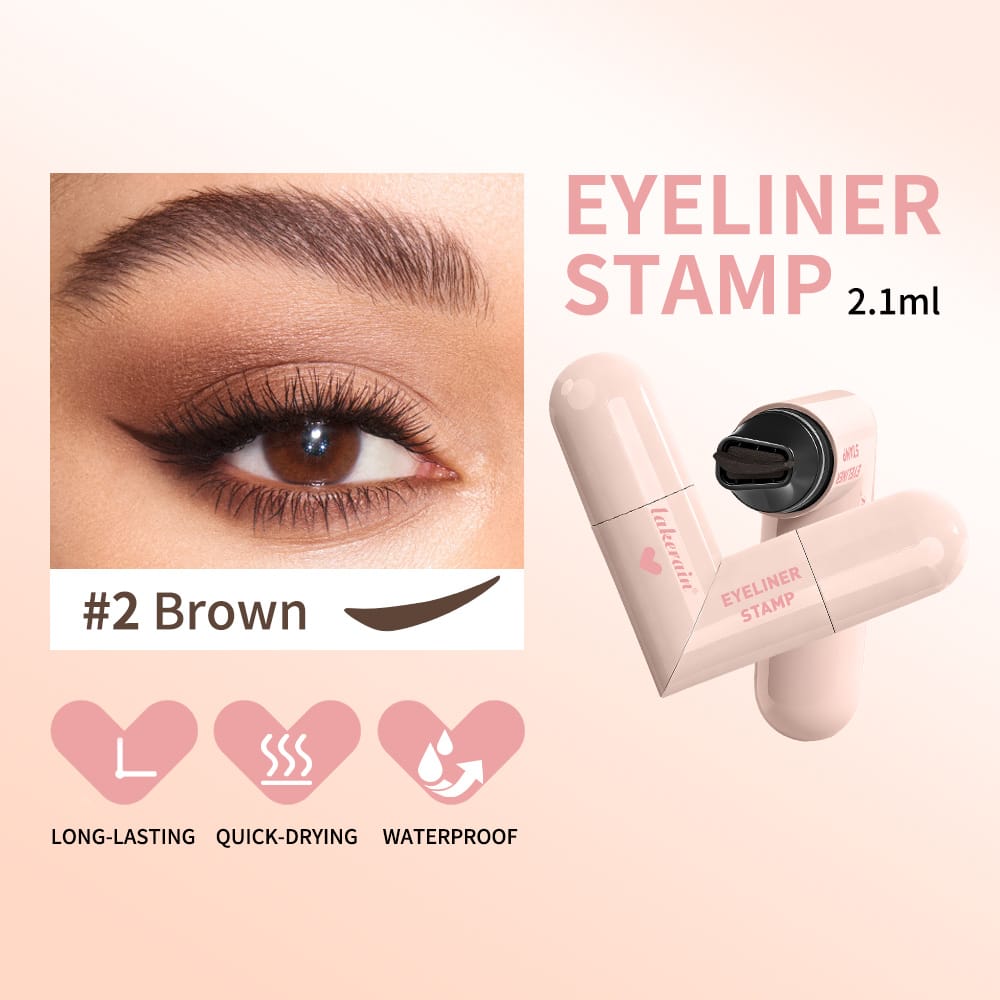 Woman applying eyeliner with a steady hand.