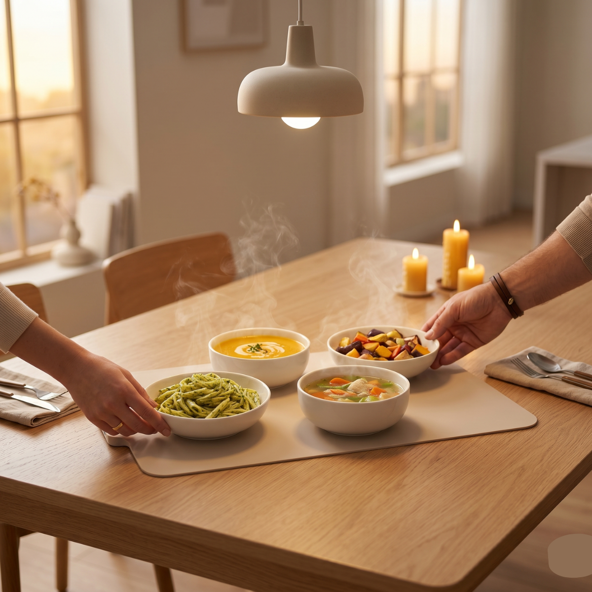 Gros plan sur le silicone alimentaire du tapis chauffant Vellio