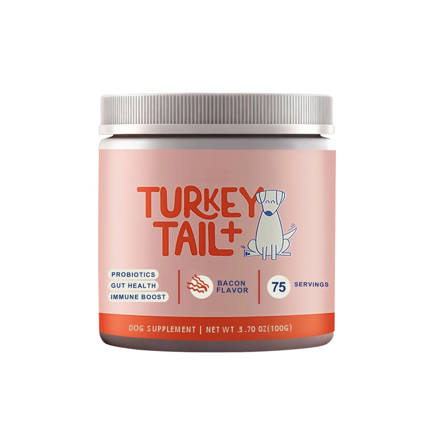 Pet probiotic supplement bottle