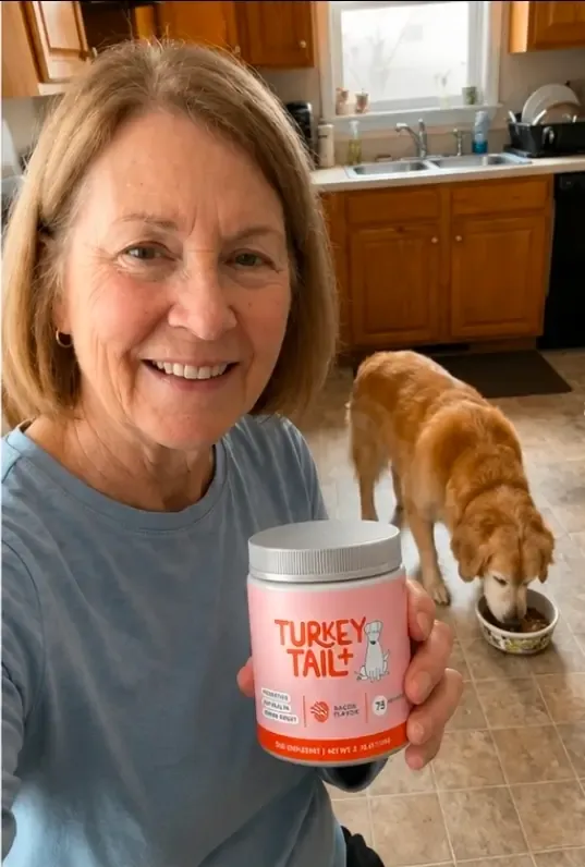 Image of a dog eating from a bowl