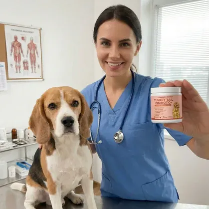 Dog with a smaller lump on its side