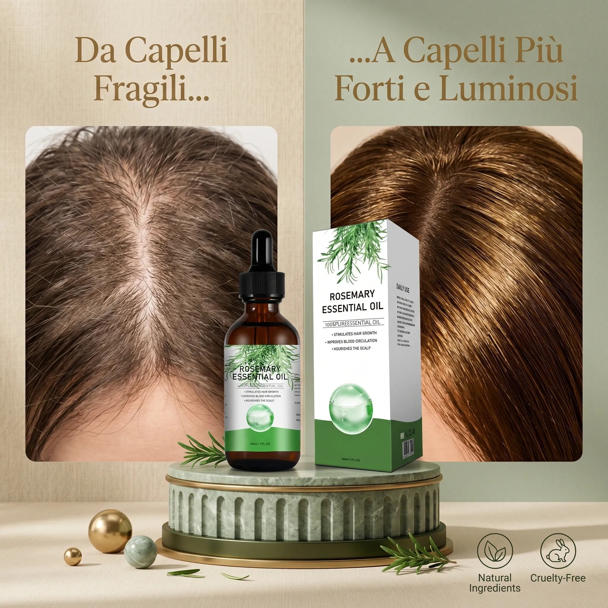Capelli più forti e lucenti dopo l'uso dell'olio