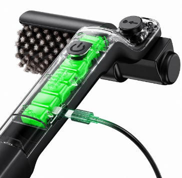 Electric grill brush with three speed settings