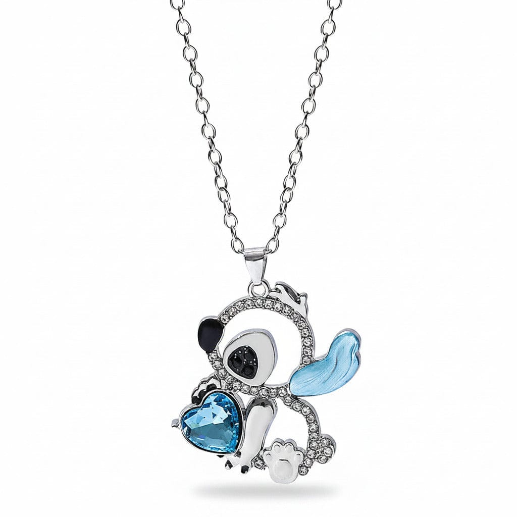 Blacin "Little Monster" Necklace in sterling silver with a sapphire Blacin® Stone