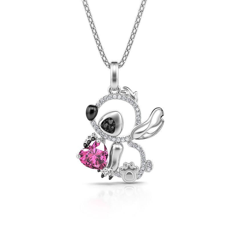 Sterling silver necklace with sapphire