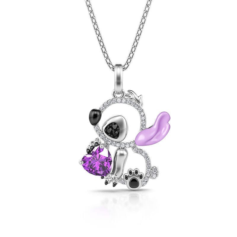 Sterling silver necklace with sapphire