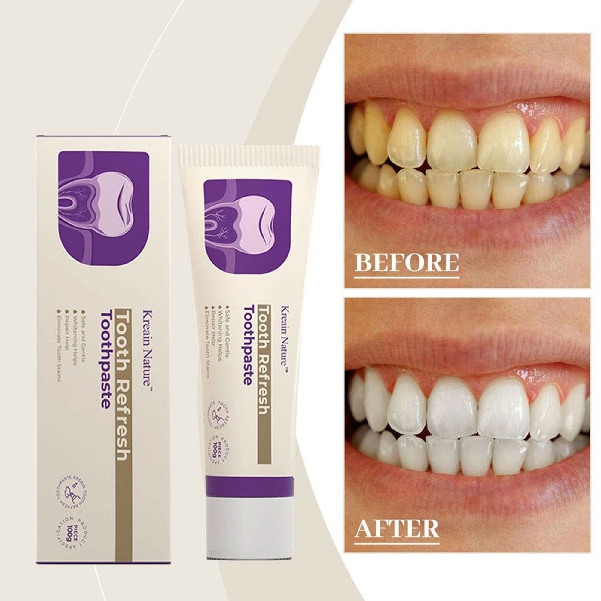 A happy family using oral care products