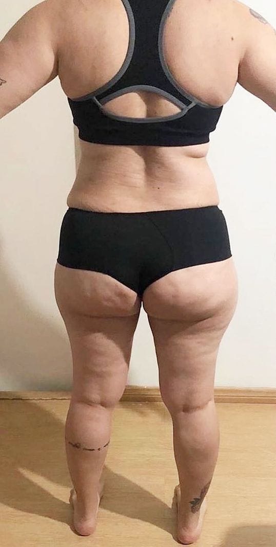 Silhouette affinée après utilisation du produit
