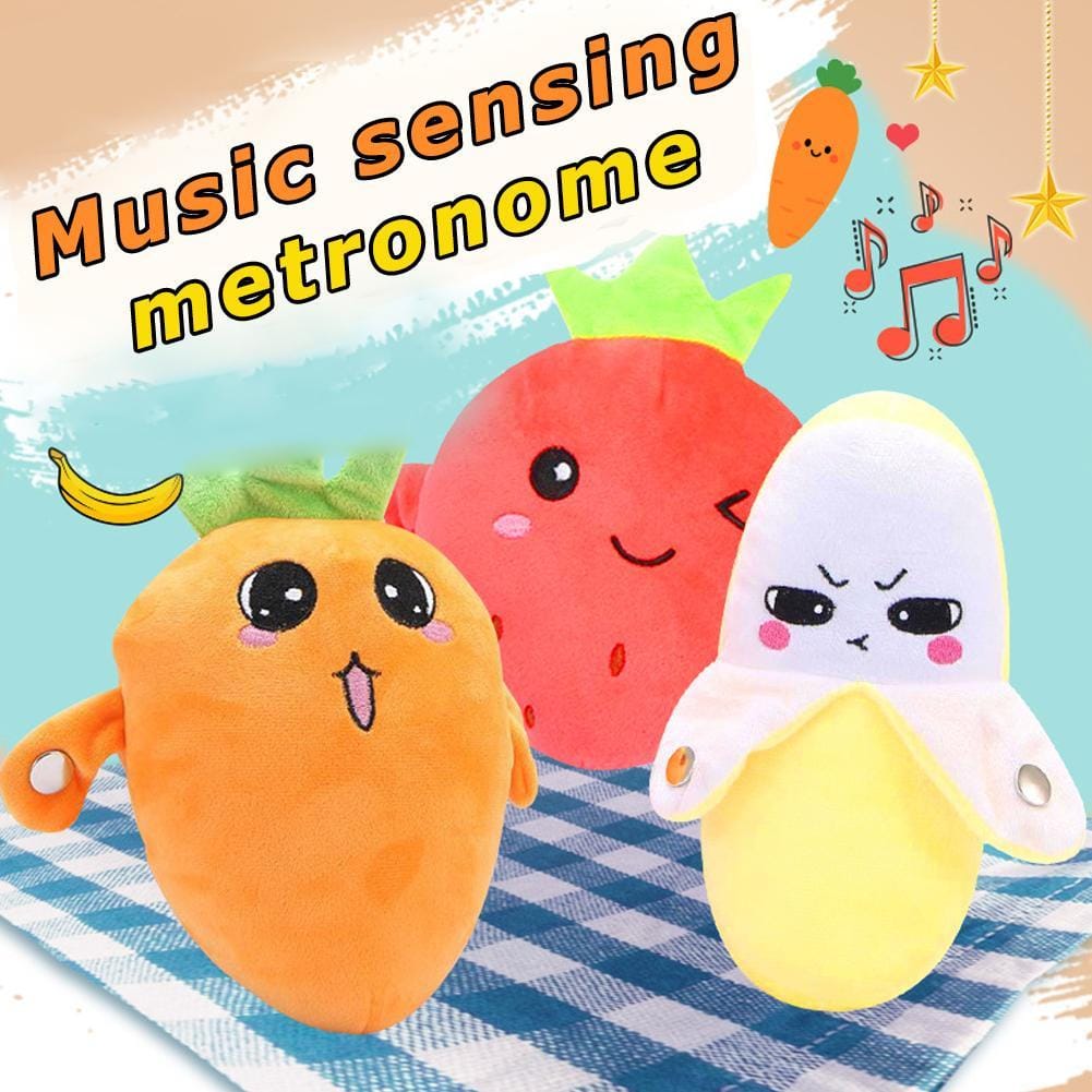Banana plush toy with induction beat feature