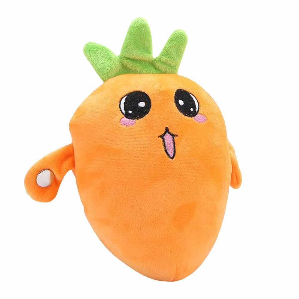 Plush banana toy reacting to touch with music