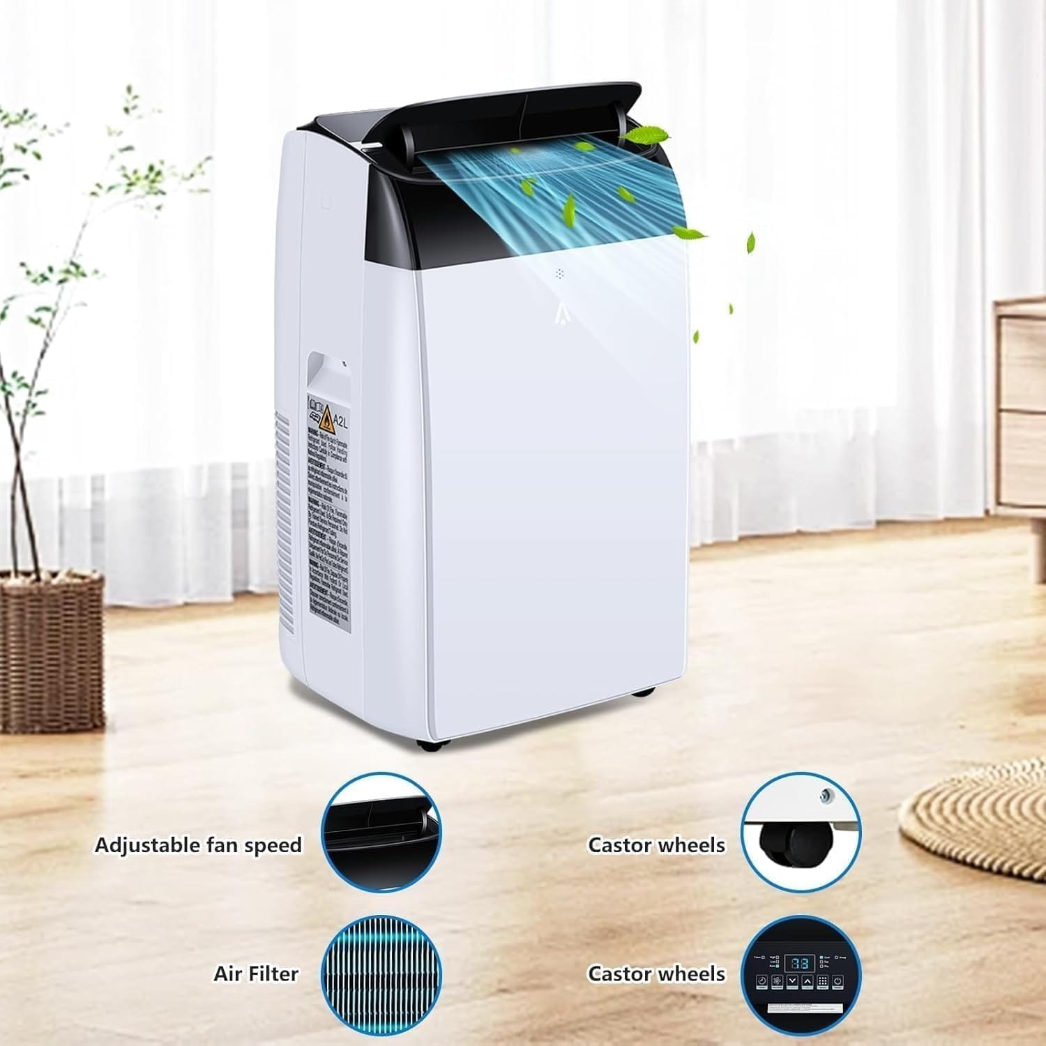 Climatizzatore portatile con funzione deumidificatore e ventilatore