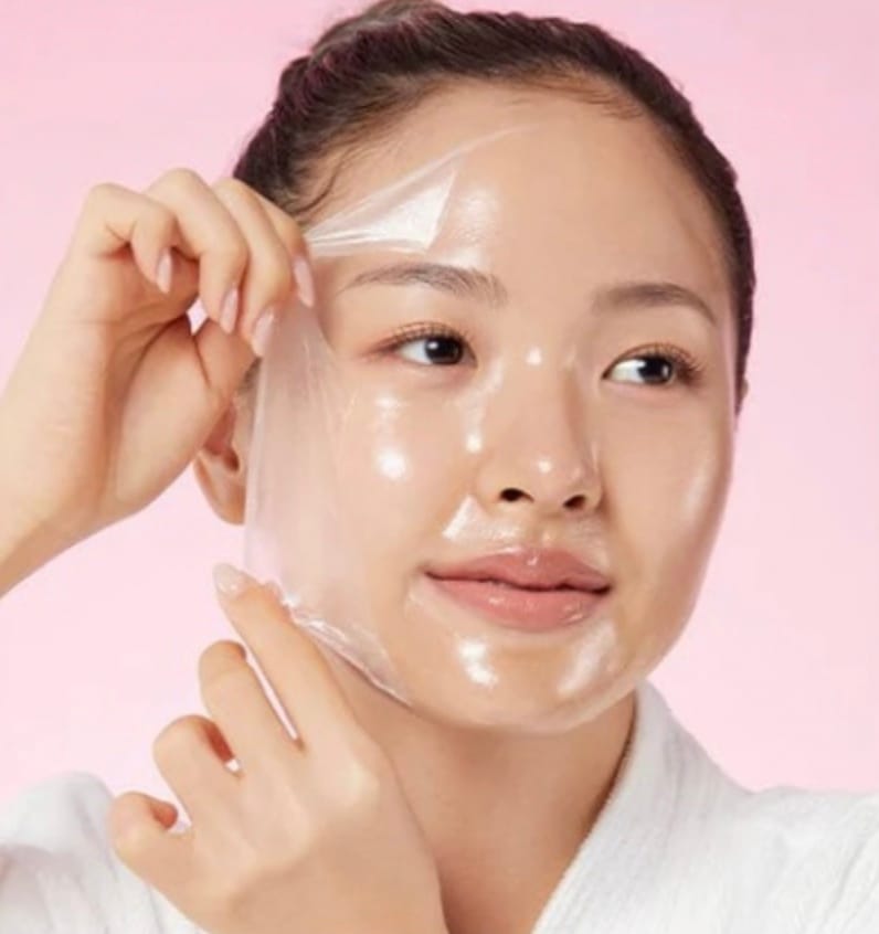 Illustration of a person waking up with glowing skin.